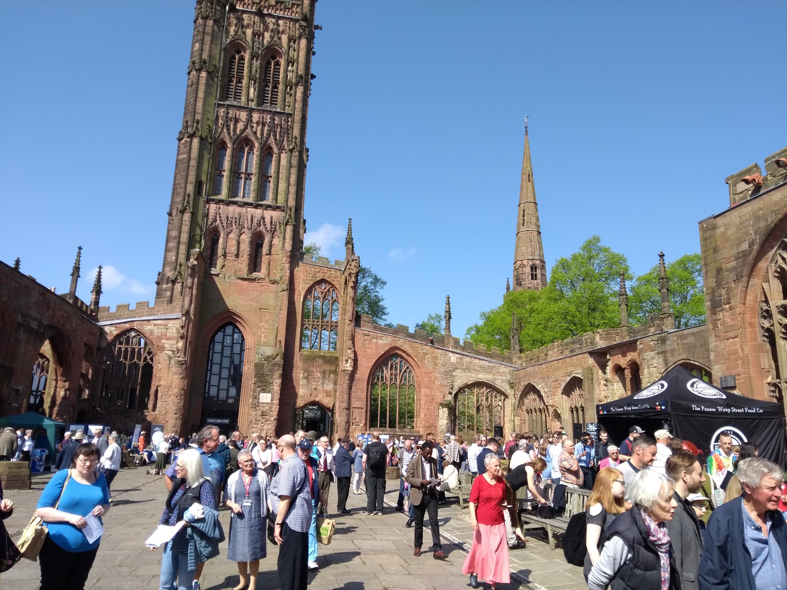 Community gathering in Coventry Old Cathedral