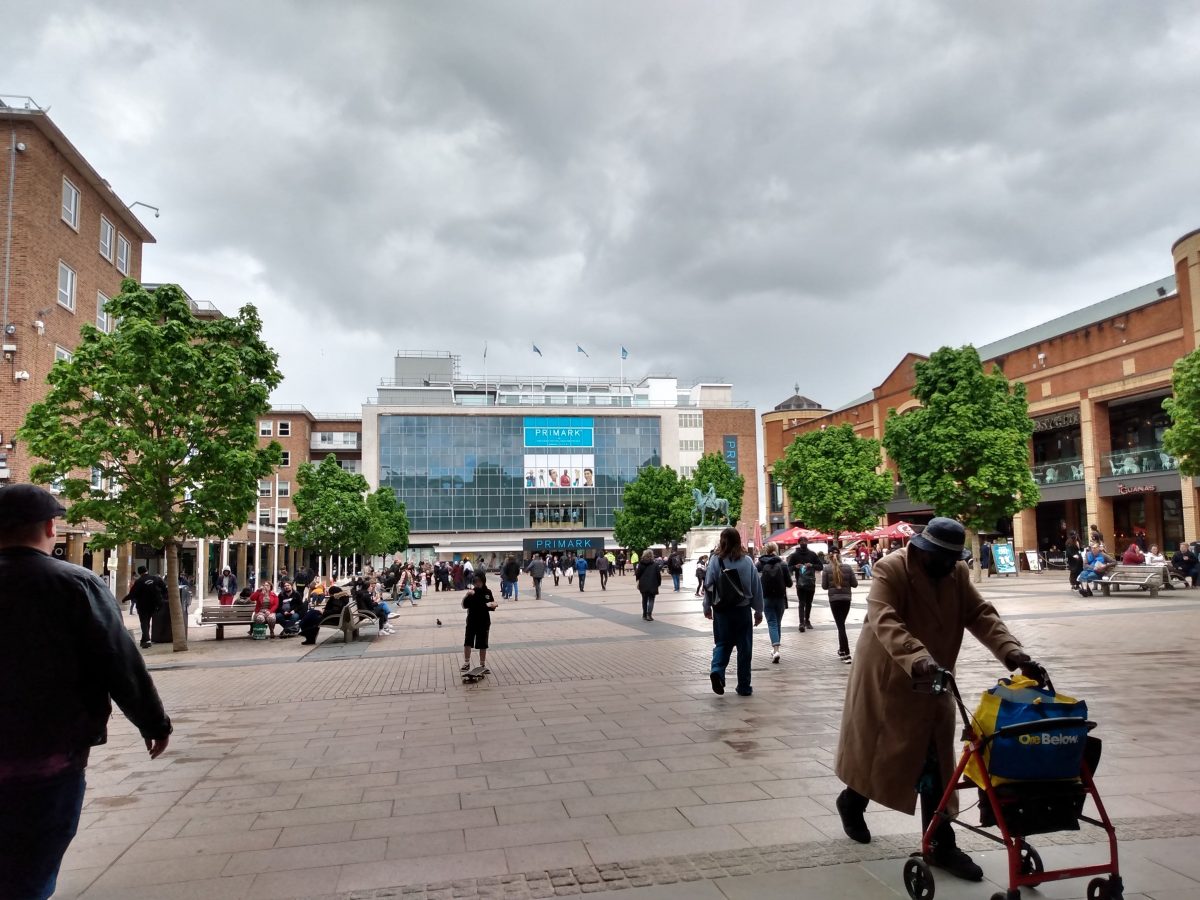 Coventry Broadgate on a Saturday